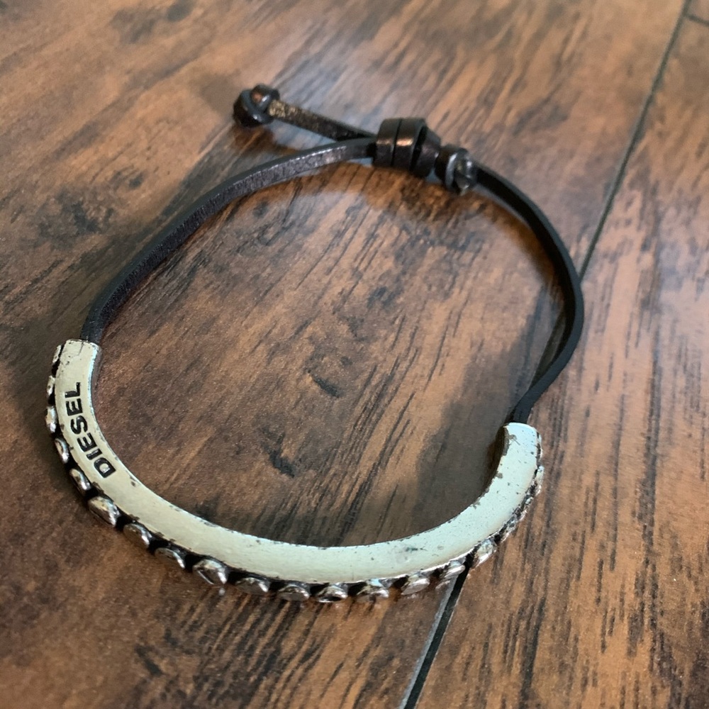 Leather diesel bracelet
